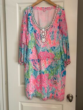 EEUC XL Lilly Pulitzer Delisa Lets Cha Cha dress